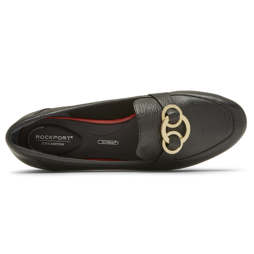 Rockport Womens Total Motion Tavia Ring - Loafers Black - ULN976245